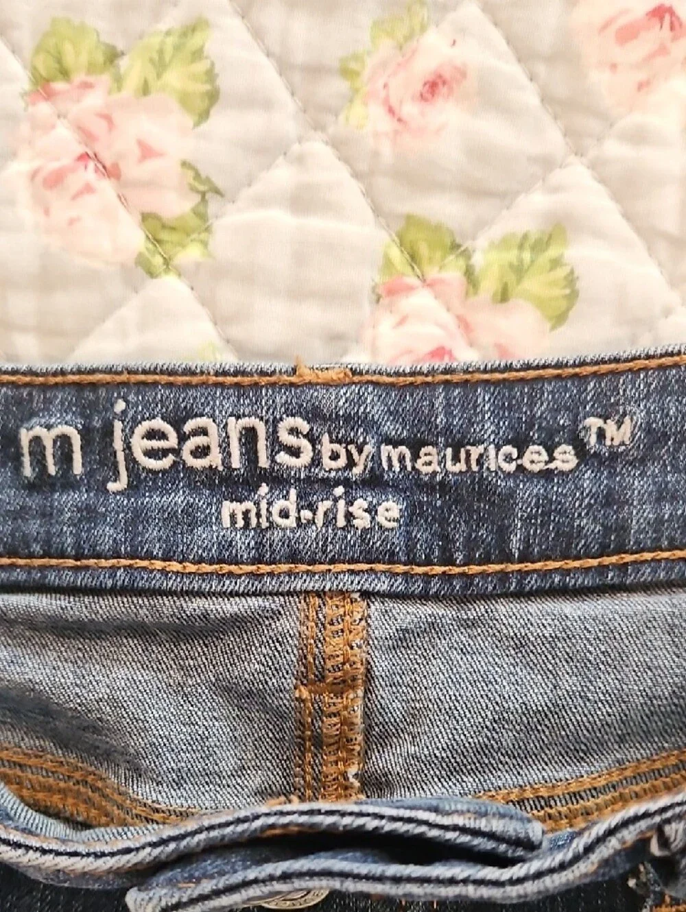 Maurices Dark Blue Button-Front Denim Shorts